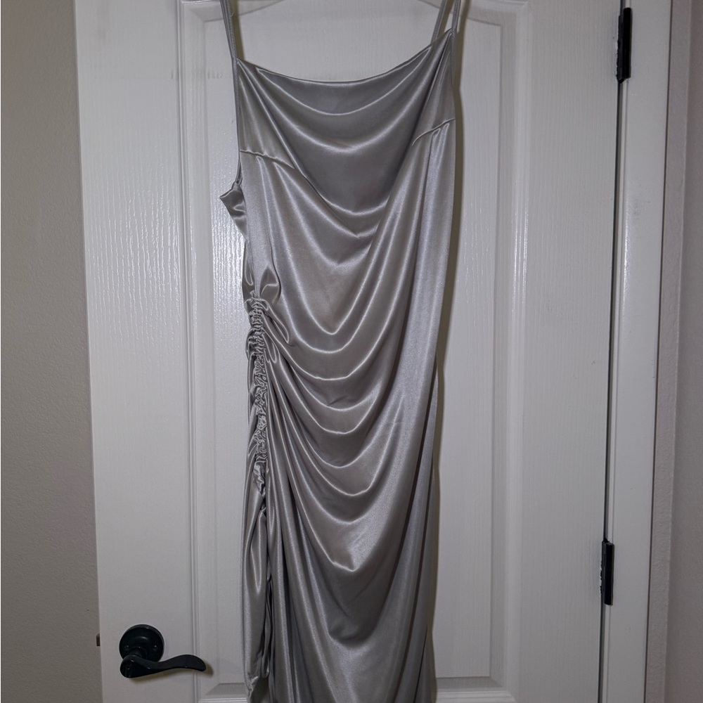 Elegant Silver Mini Dress
